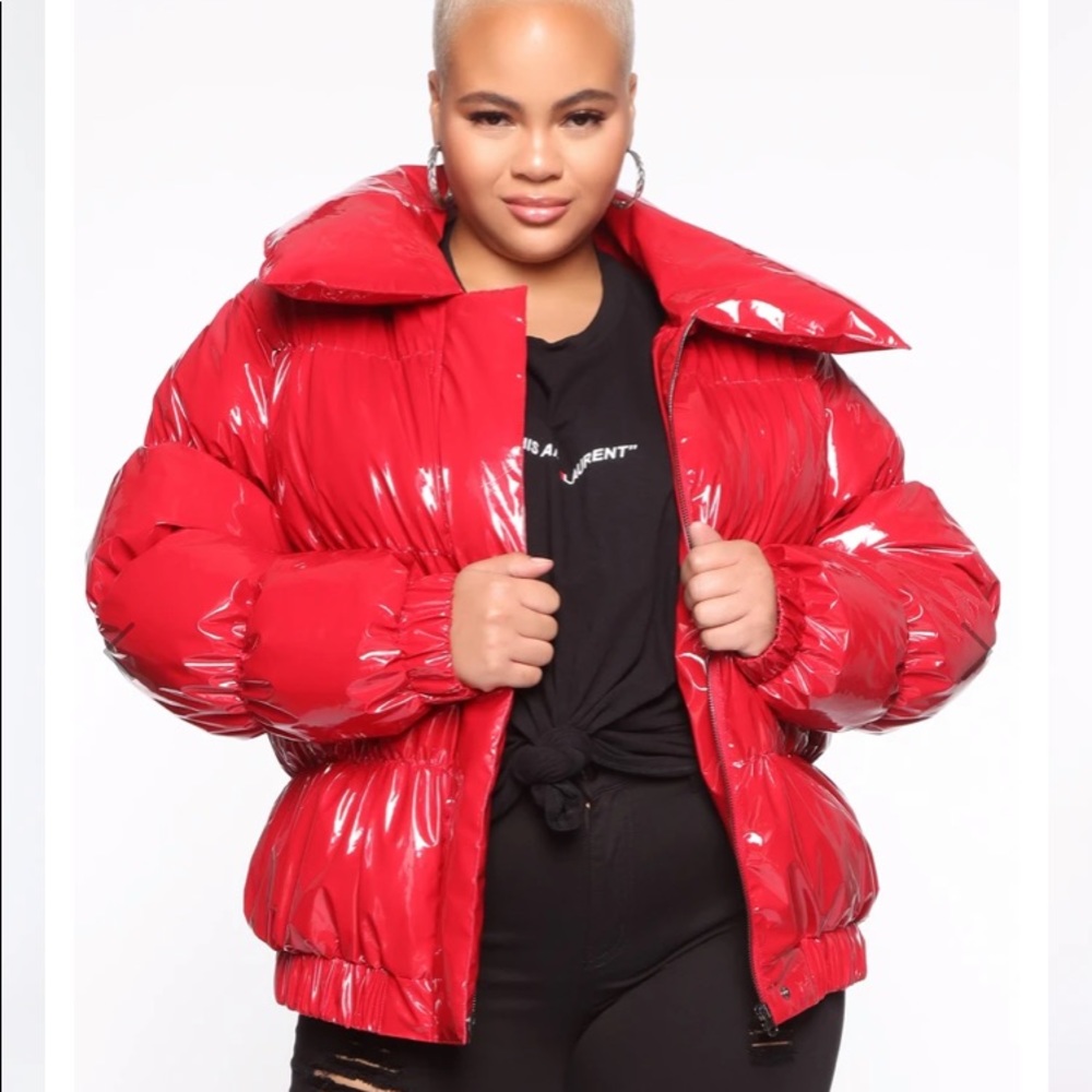 Texture Me Latex Puffer Jacket